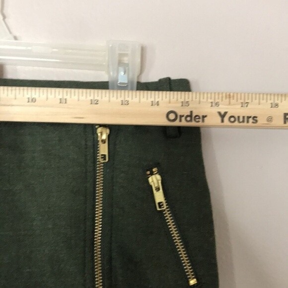 J. Crew army green wool mini skirt size 4 - Picture 6 of 10